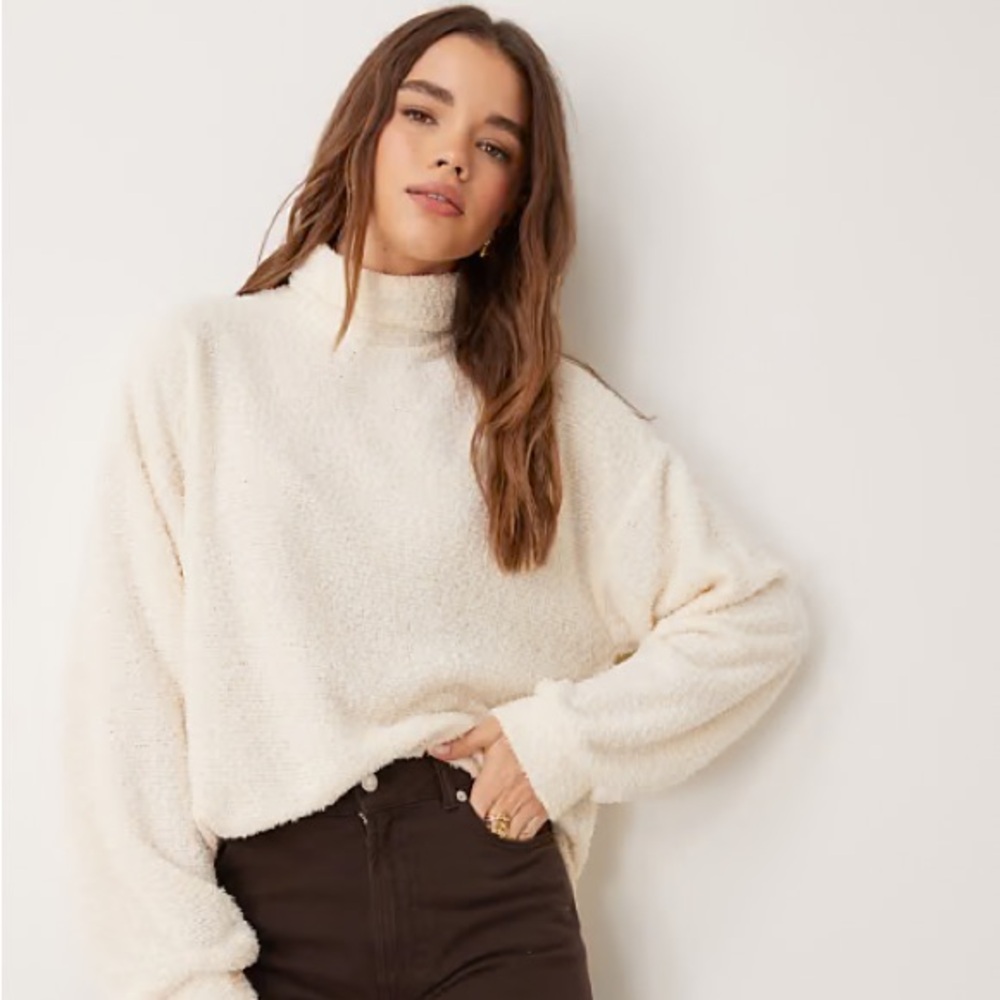 ASOS Off-White Turtleneck Sweater